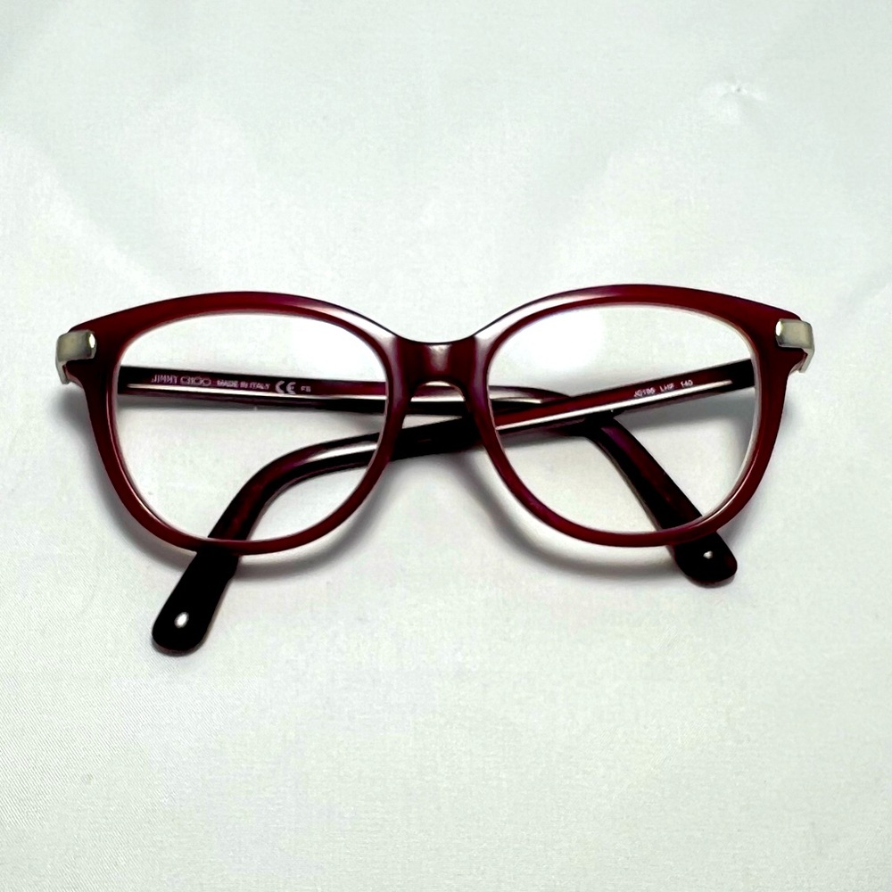Jimmy Choo Red Square Eyeglasses - Frames Only